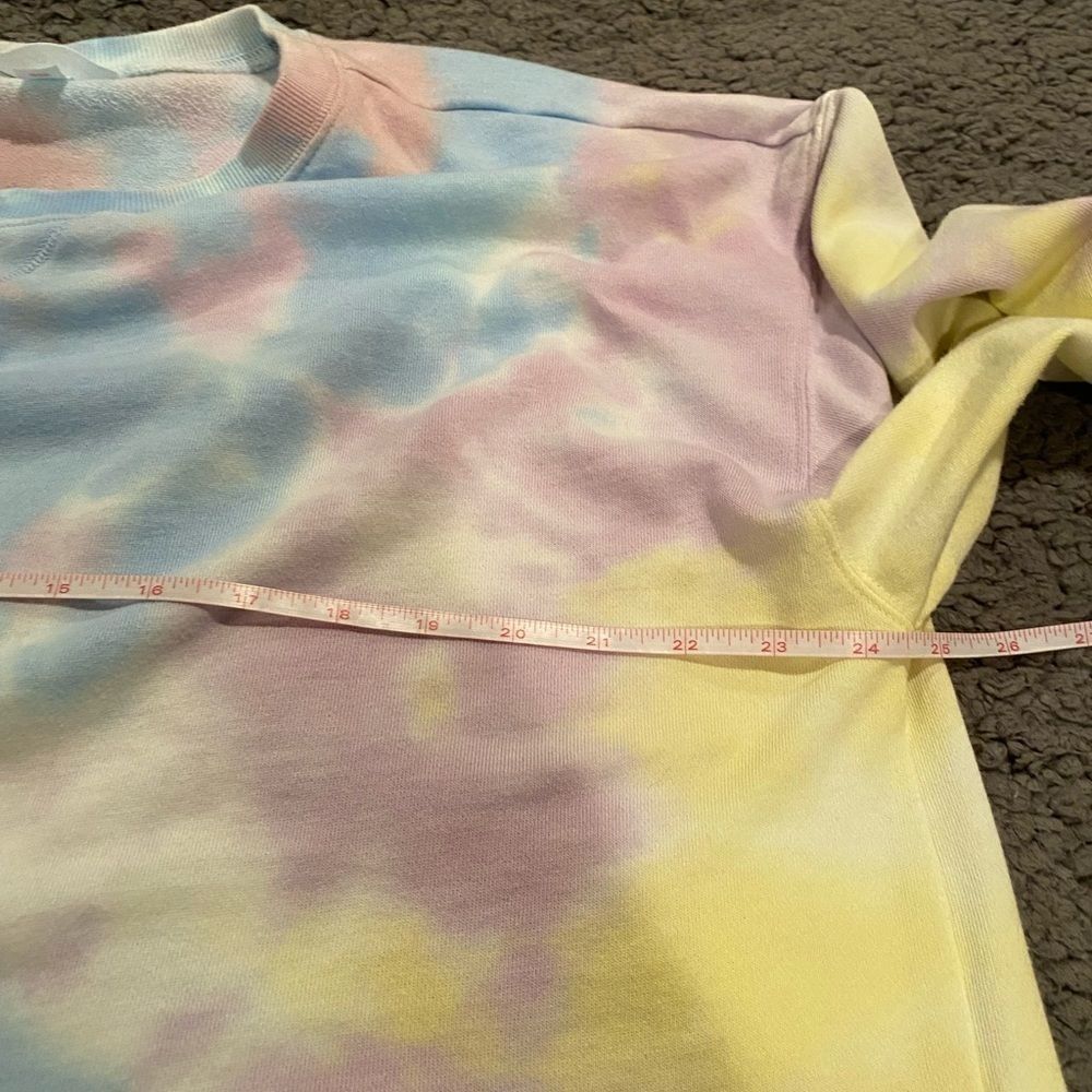 Colsie Tie Dye Cropped Sweatshirt Sz Large - Picture 8 of 9